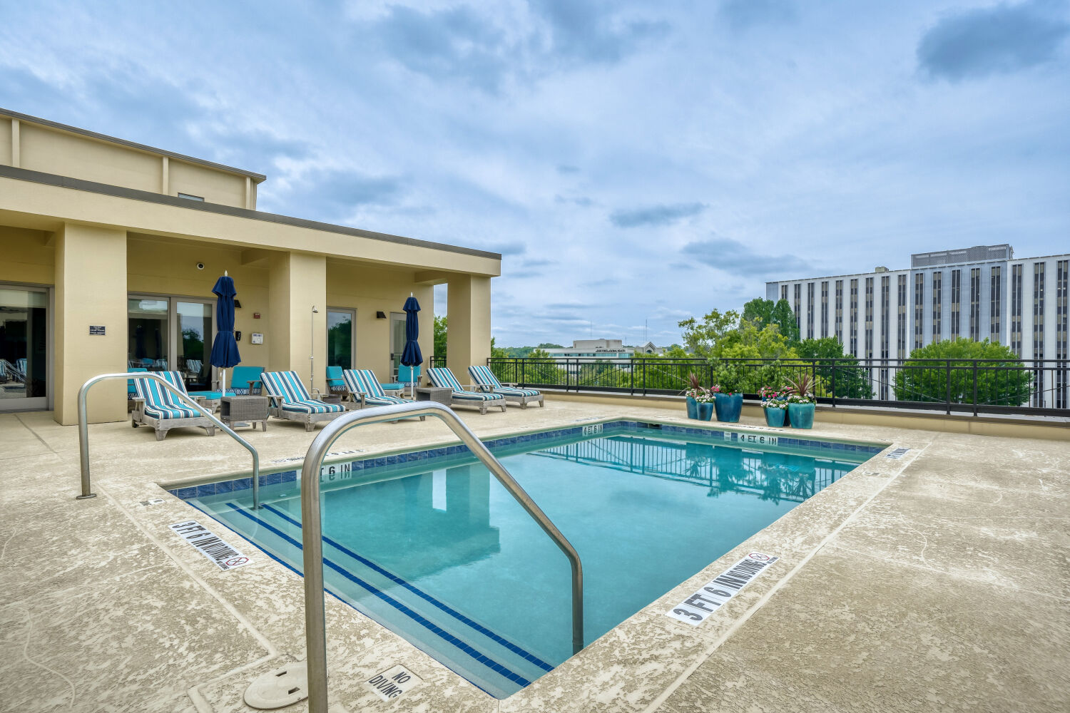 Clubhouse deck and plunge pool